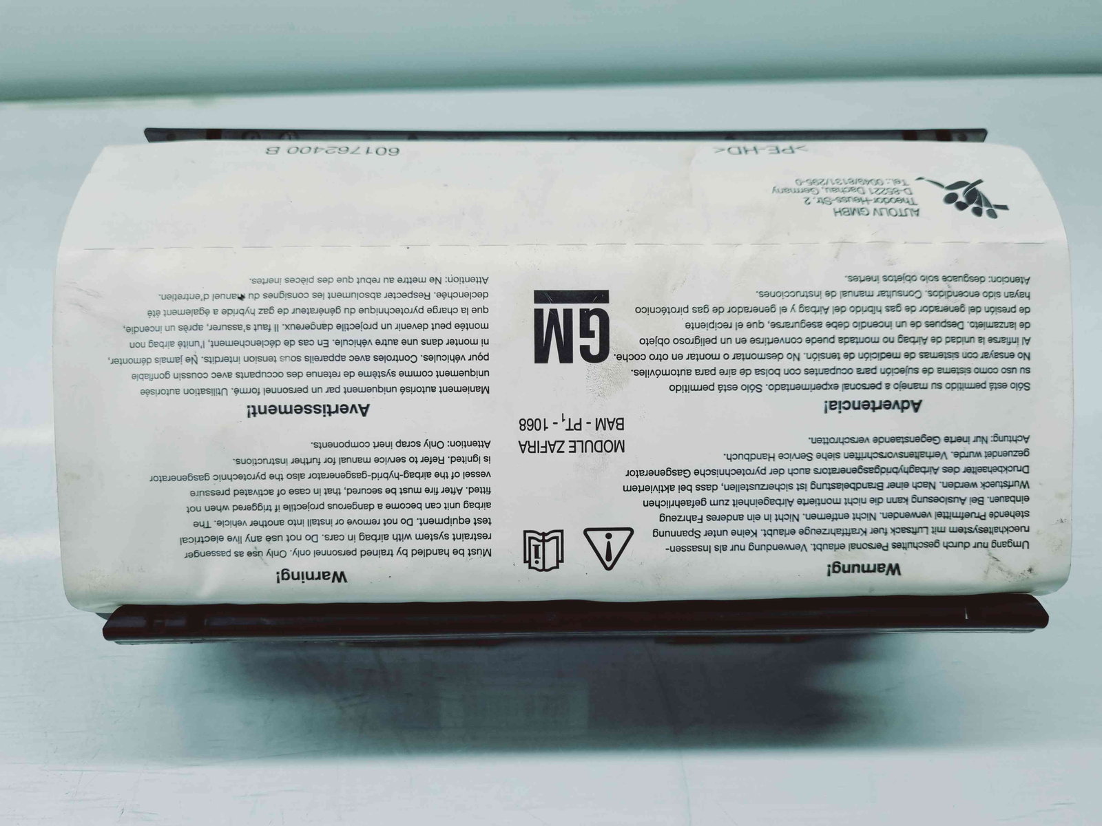 Airbag pasager Opel Zafira B (A05) [Fabr 2006-2011] 13111177 - imagine 1