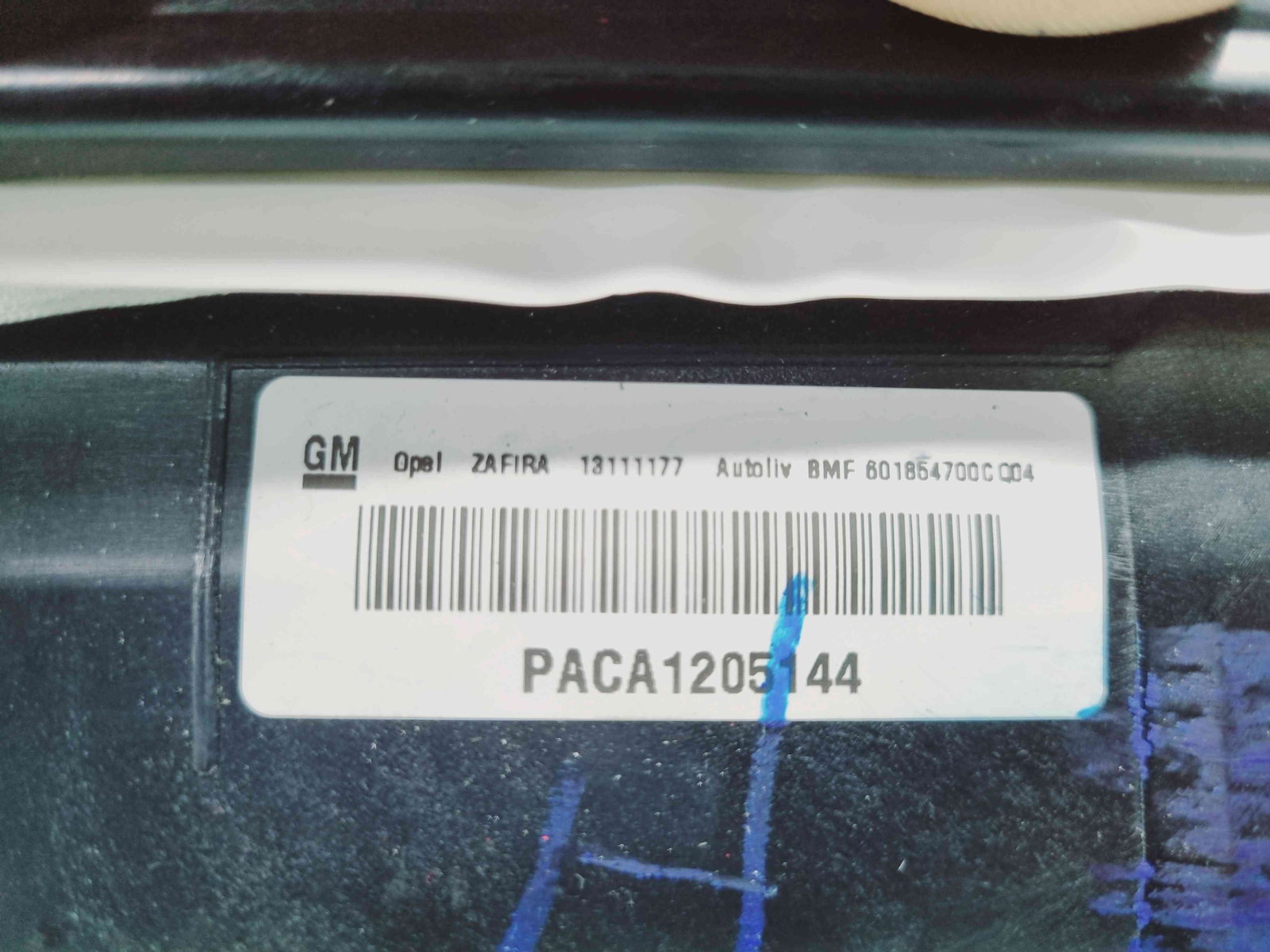 Airbag pasager Opel Zafira B (A05) [Fabr 2006-2011] 13111177 - imagine 2