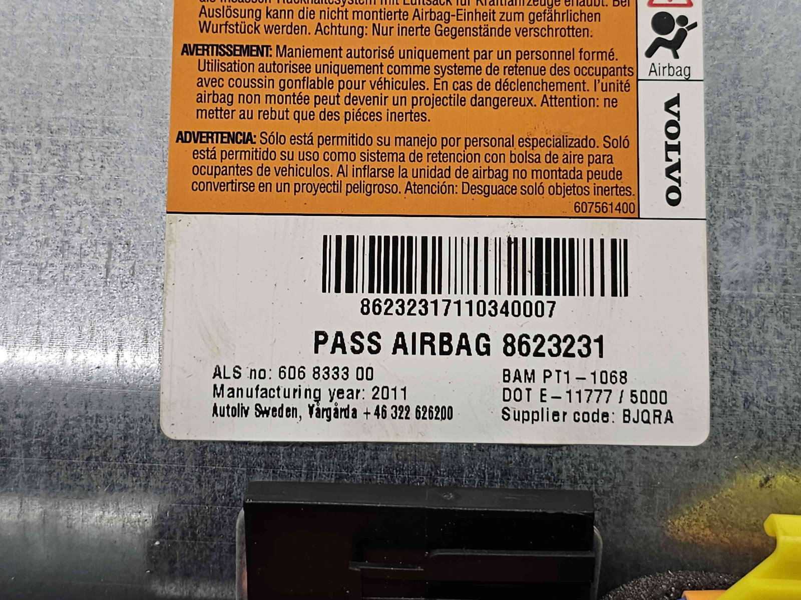 Airbag pasager Volvo XC90 [Fabr 2002-2014] 8623231 - imagine 6