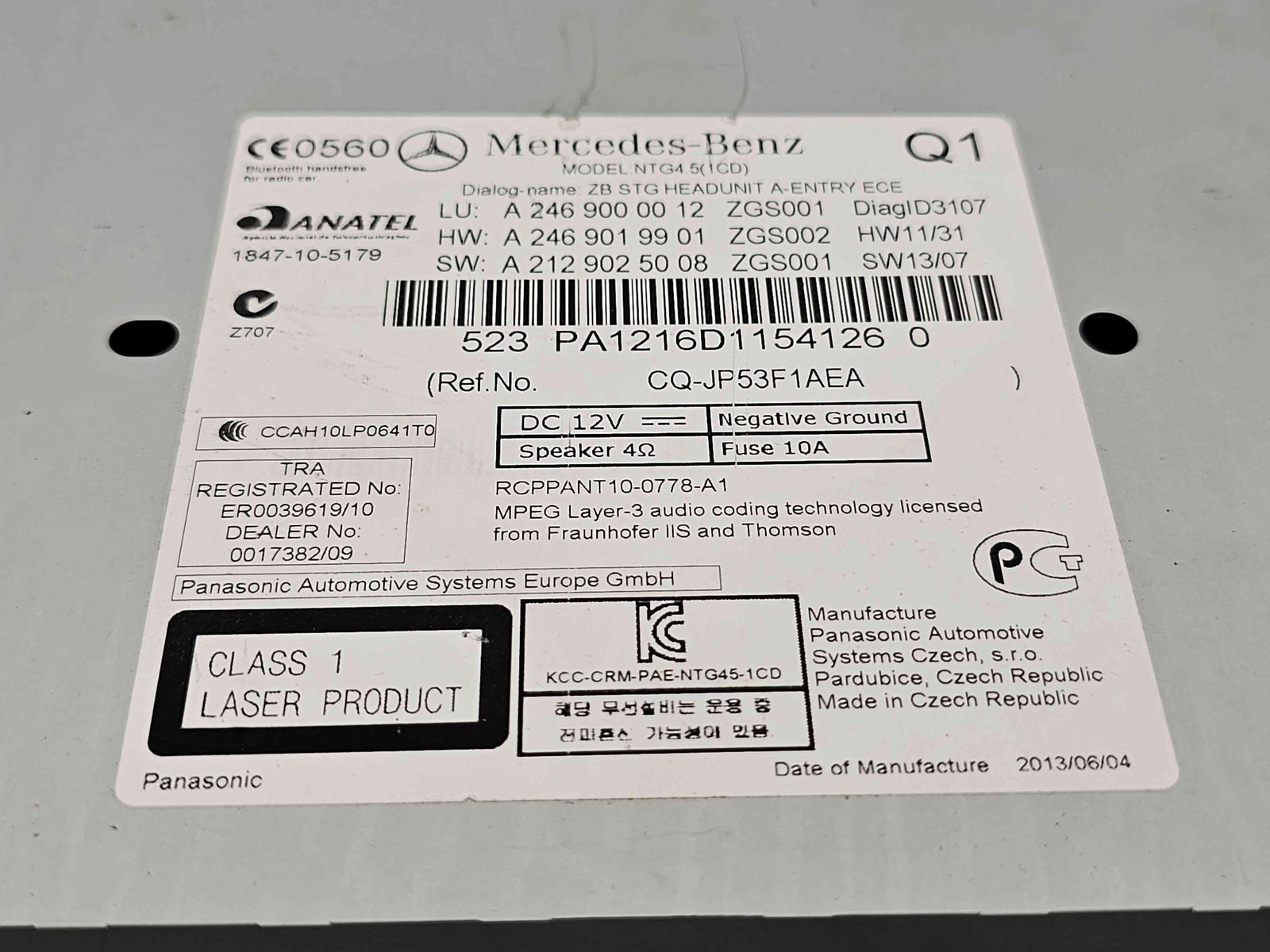 Radio CD cu navigatie Mercedes Clasa A (W176) [Fabr 2012-2018] A2469000012 - imagine 2