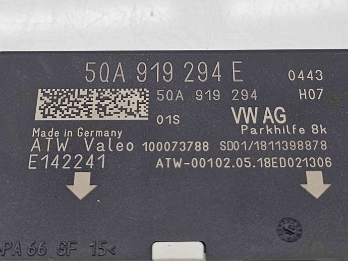  Modul senzori parcare Volkswagen Passat B8 (3G2) [Fabr 2015-prezent] 5QA919294E