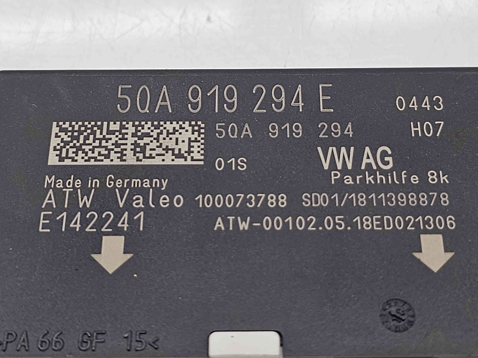 Modul senzori parcare Volkswagen Passat B8 (3G2) [Fabr 2015-prezent] 5QA919294E - imagine 2