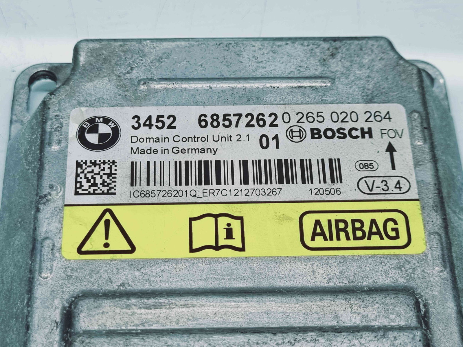 Calculator airbag Bmw 5 Touring (F11) [Fabr 2011-2016] 6857262 2.0 N47D20 135KW / 184CP - imagine 3