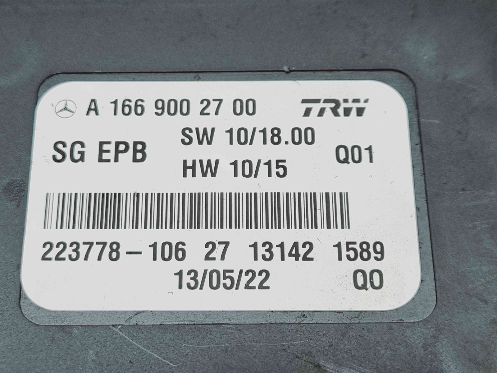 Calculator frana de mana Mercedes Clasa A (W176) [Fabr 2012-2018] A1669002700 1.8 CDI 651901 80KW / 109CP - imagine 3