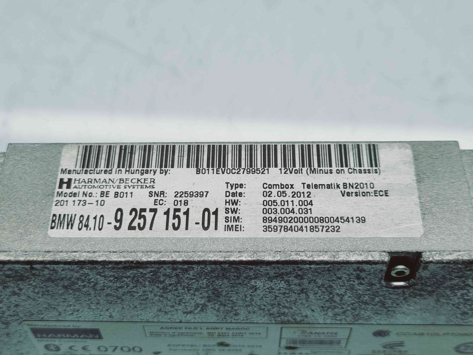 Modul bluetooth Bmw 5 Touring (F11) [Fabr 2011-2016] 9257151 - imagine 3