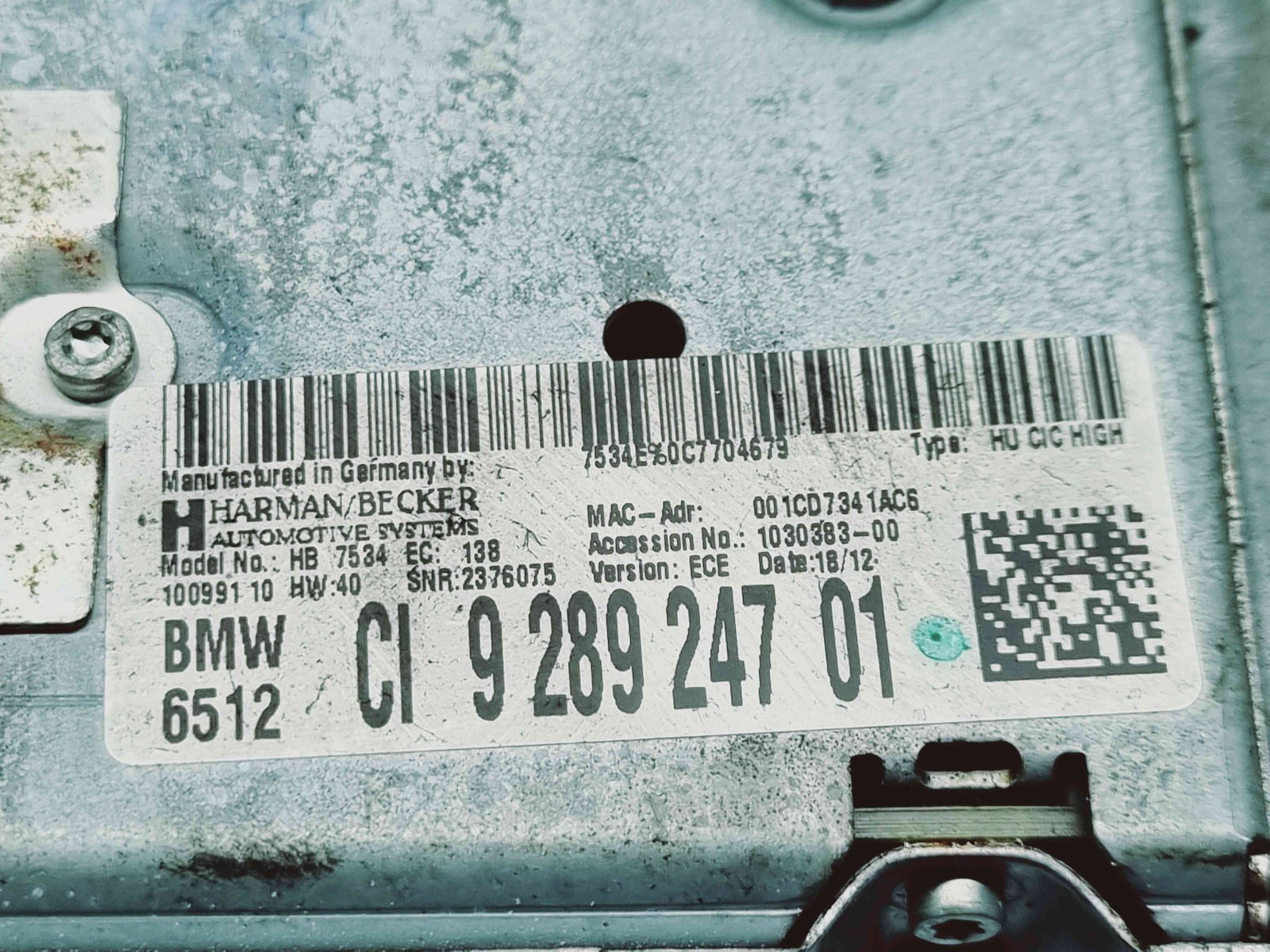 Radio CD Bmw 5 Touring (F11) [Fabr 2011-2016] 9289247 - imagine 4