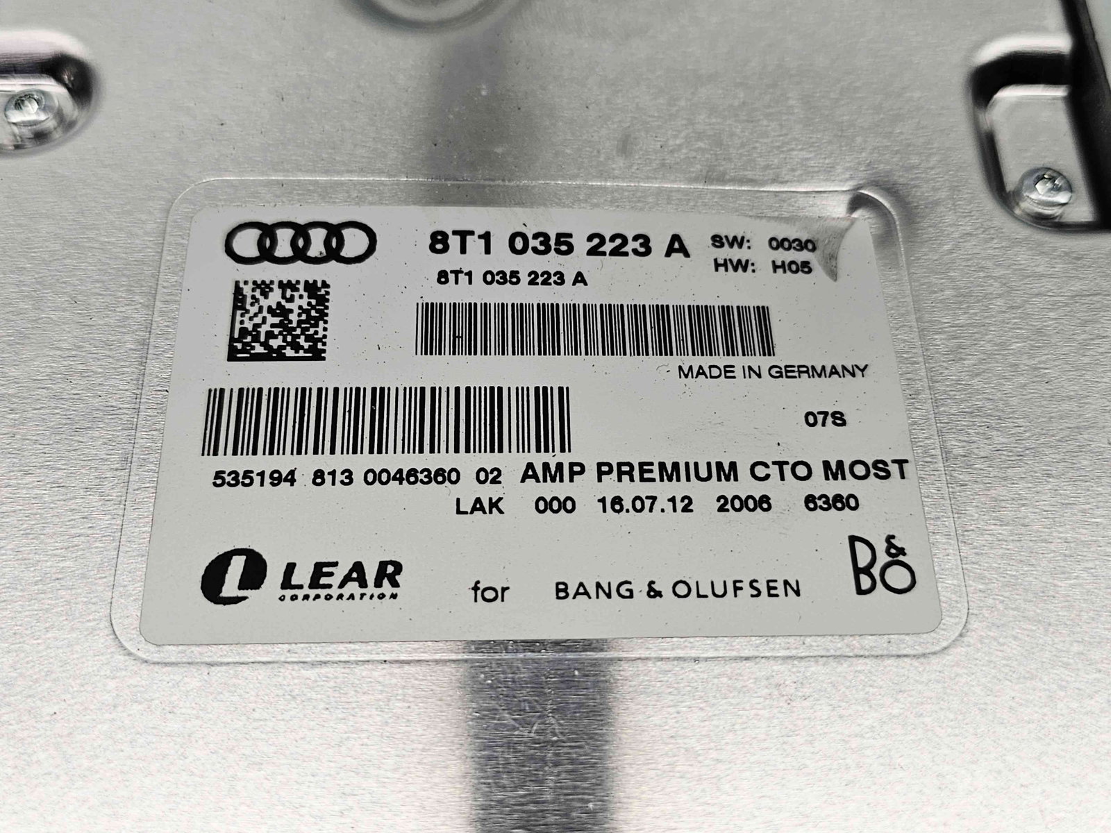 Amplificator audio Audi A4 (8K2, B8.5) Facelift [Fabr 2008-2015] 8T1035223A - imagine 4