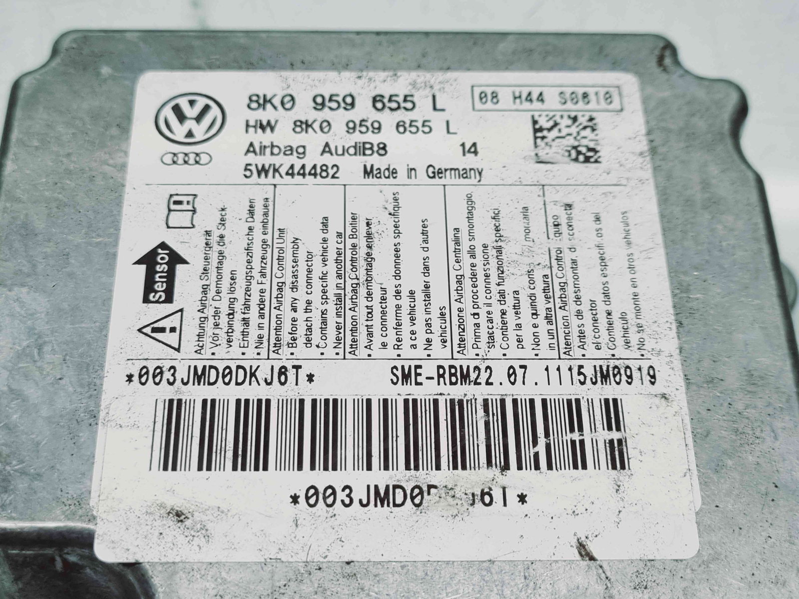 Calculator airbag Audi A4 (8K5, B8) Avant [Fabr 2008-2015] 8K059655L 2.0 TDI CAGA 105KW / 143CP - imagine 2