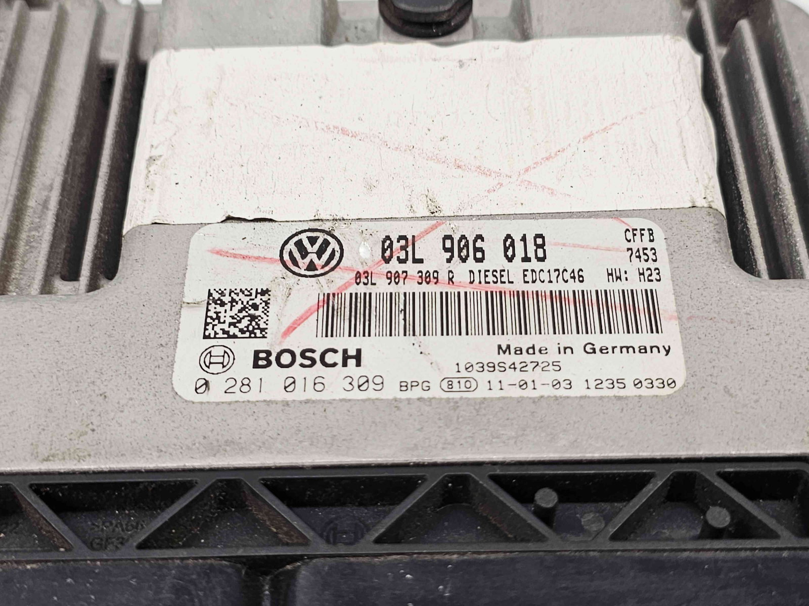 Calculator motor ECU Volkswagen Jetta 4 (162,163) [Fabr 2010-2016] 03L906018 n 0281016309 2.0 TDI CFFB 103KW / 140CP - imagine 3