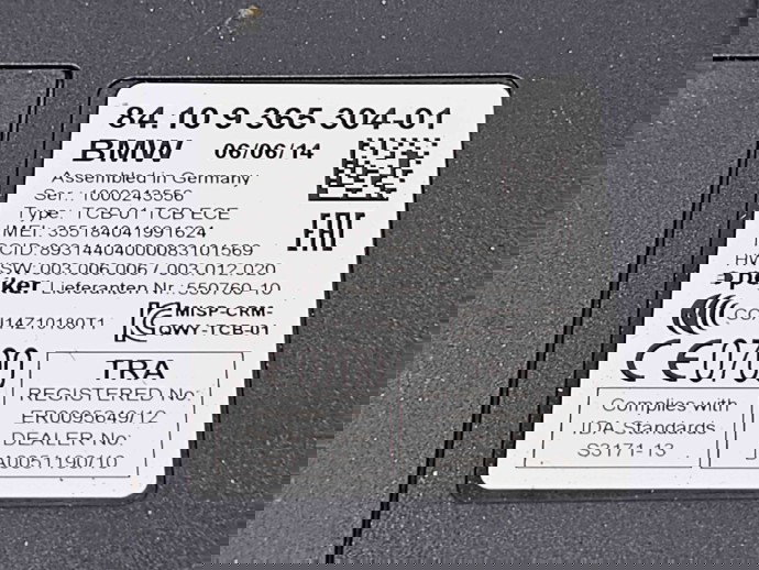  Modul bluetooth Bmw 1 (F20) [Fabr 2011-2017] 9365304