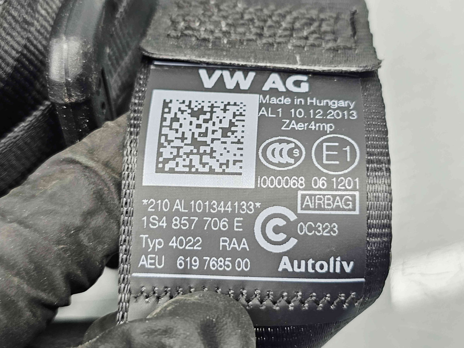 Centura dreapta fata Volkswagen UP [Fabr 2011-2019] 1S4857706E - imagine 3