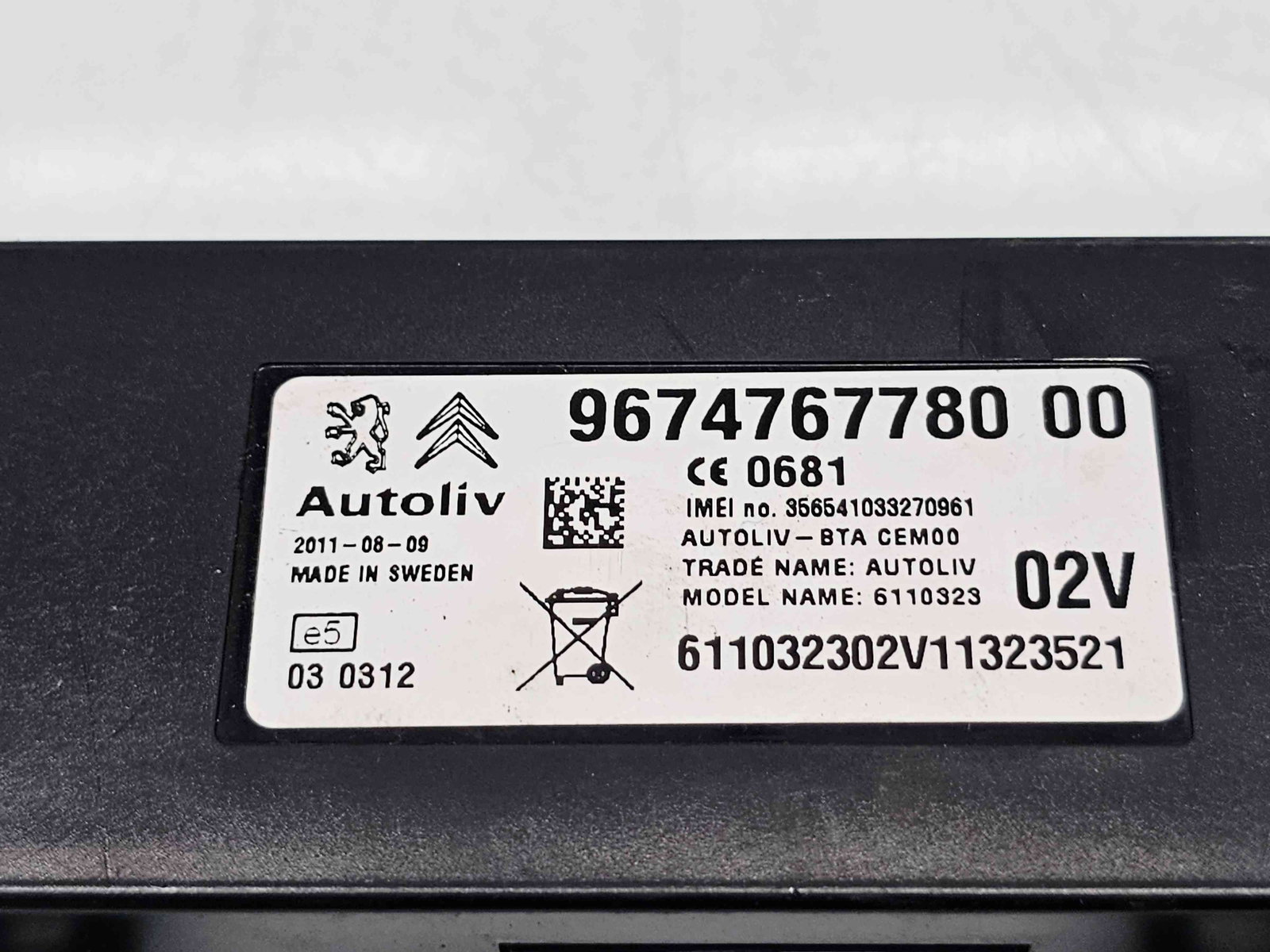 Modul bluetooth Peugeot 508 Break GT [Fabr 2010-2018] 9674767780 - imagine 2