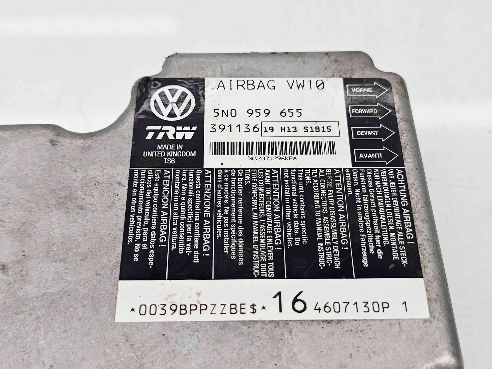 Calculator airbag Volkswagen Passat B6 (3C2) [Fabr 2005-2010] 5N0959655 2.0 TDI BMN 125KW / 170CP - imagine 3
