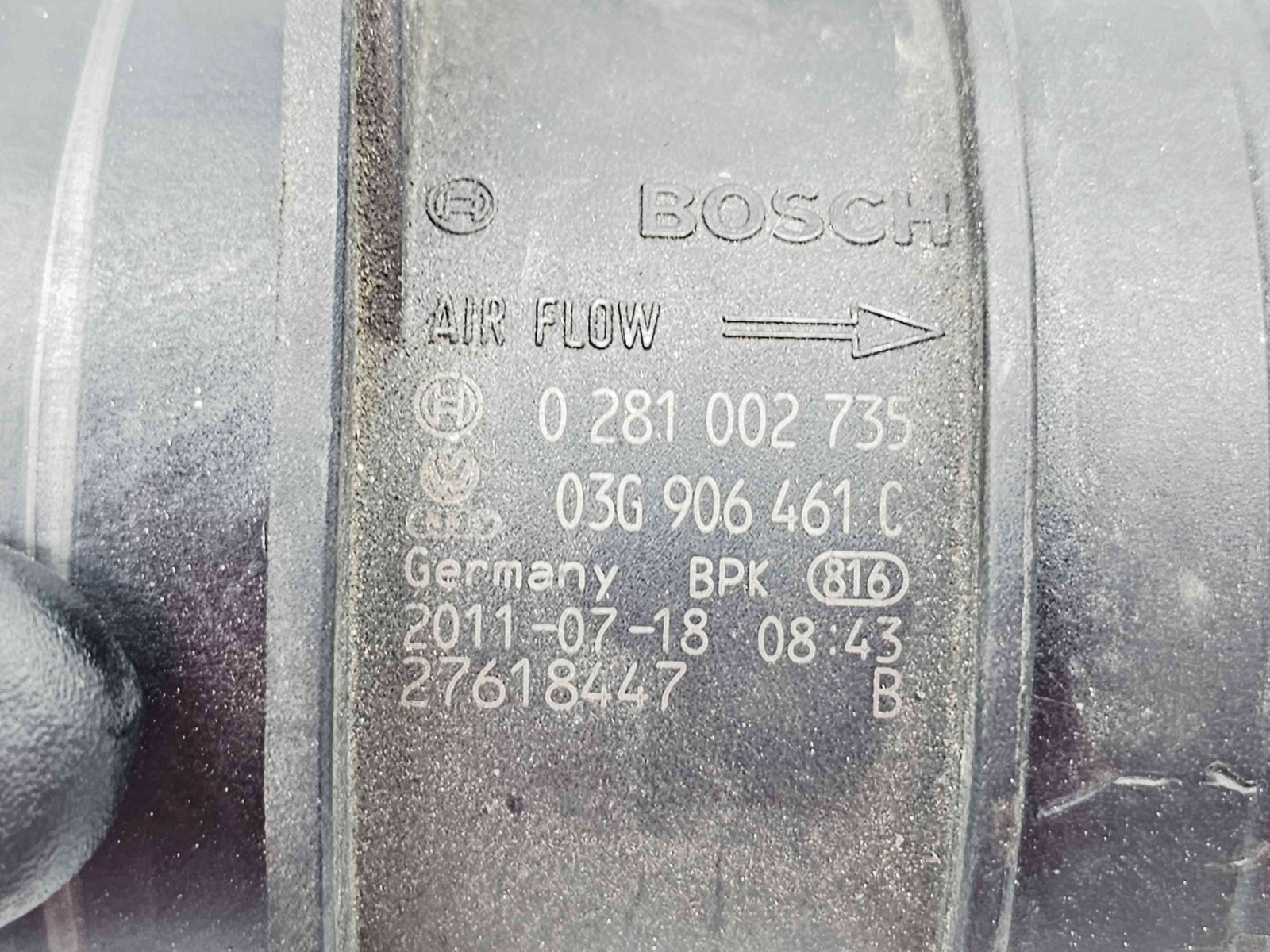 Debitmetru aer Audi A4 (8K5, B8) Avant [Fabr 2008-2015] 03G906461C 2.0 TDI CAGA 105KW / 143CP - imagine 4