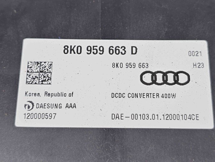  Modul stabilizator tensiune  AUDI A6 (4G5, C7) [Fabr 2011-2017] 8K0959663D