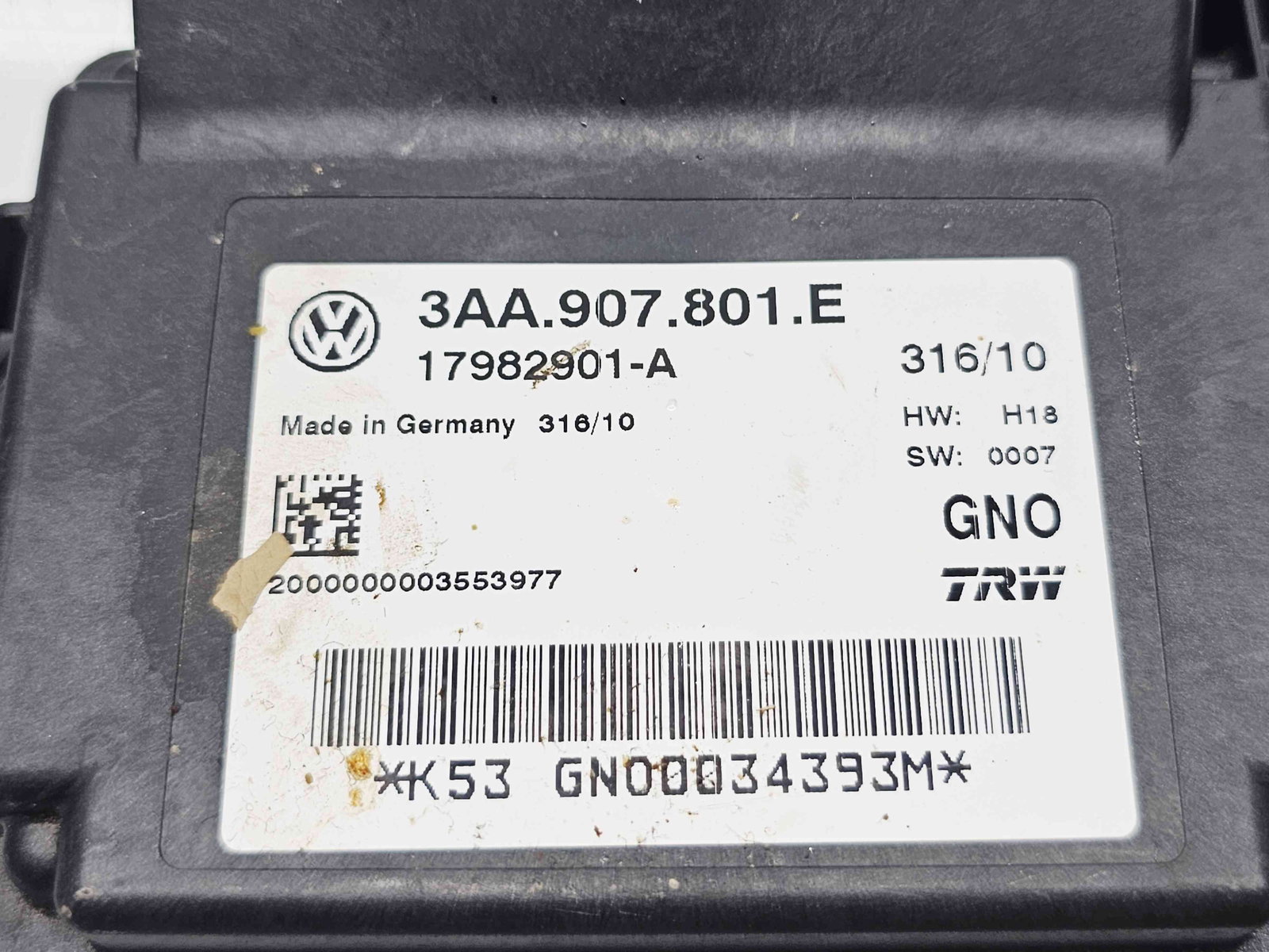 Calculator frana de mana Volkswagen Passat B7 (362) [Fabr 2010-2014] 3AA907801E 1.4 Benz CAXA 90KW / 122CP - imagine 3