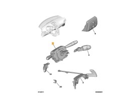 Bloc manete cu spirala volan PEUGEOT 207 (WA) [Fabr 2006-2012] 96605595XT 1.6 HDI 9HZ 80KW / 109CP