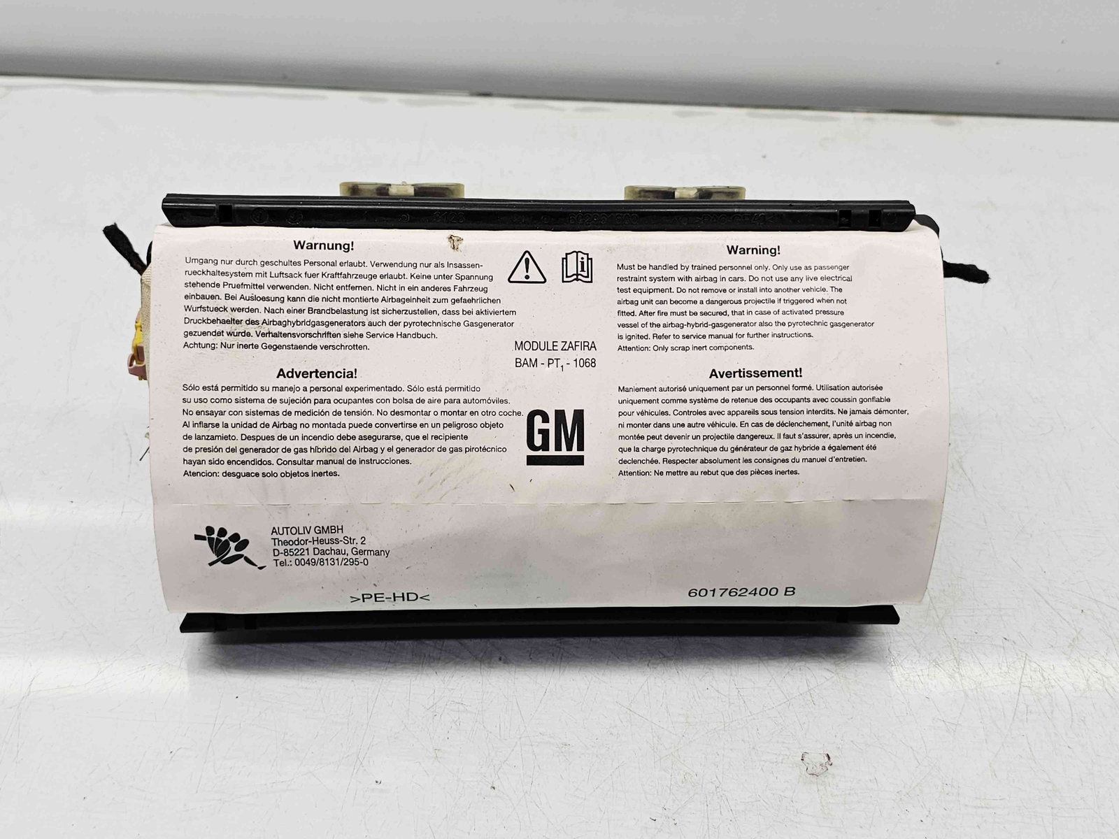 Airbag pasager Opel Zafira B (A05) [Fabr 2006-2011] 13111177 - imagine 1