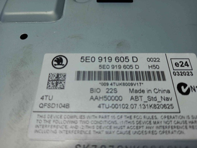 Display bord 5E0919605D Skoda Octavia 1.6 CLHA 2012-2022