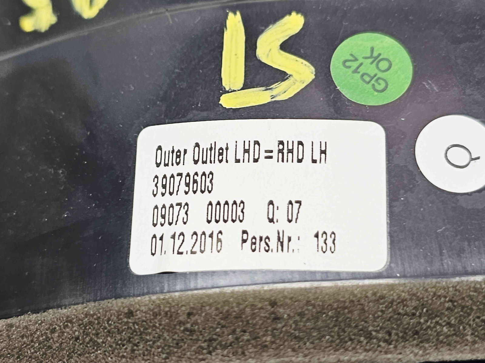 Grila aerisire stanga Opel Astra K Hatchback [Fabr 2015-2022] 39079603 - imagine 4