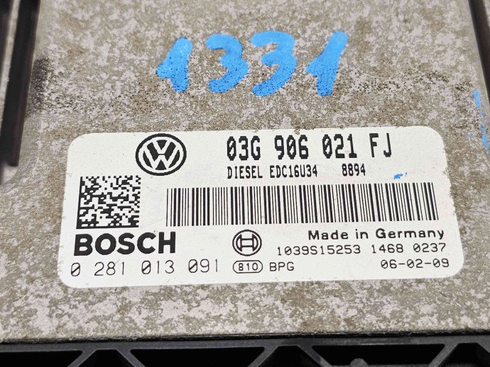 Calculator motor ECU Volkswagen Golf 5 Plus (5M1) [Fabr 2005-2008] 03G906021FJ 1.9 TDI BLS 77KW / 105CP