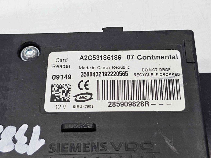  Contact cu cheie Renault Megane 3 (B95) [Fabr 2008-2016] A2C53185186  1.6 Benz K4M85881KW / 110CP