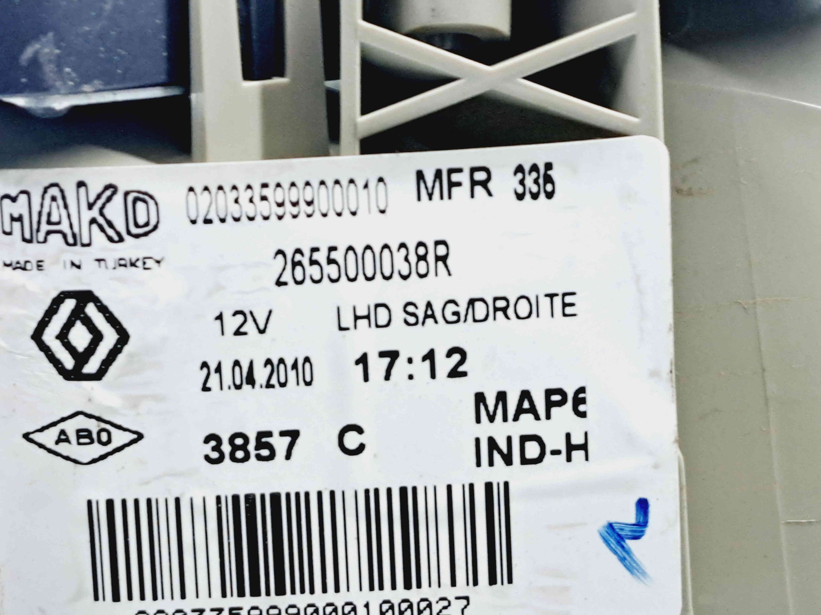 Stop aripa dreapta Renault Fluence [Fabr 2010-prezent] 265500016R - imagine 4