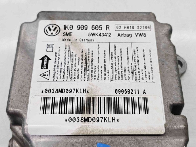 Calculator airbag  Volkswagen Jetta 3  (1K2) [Fabr 2005-2010] 1K0909605R 1.9 TDI BLS 77KW / 105CP