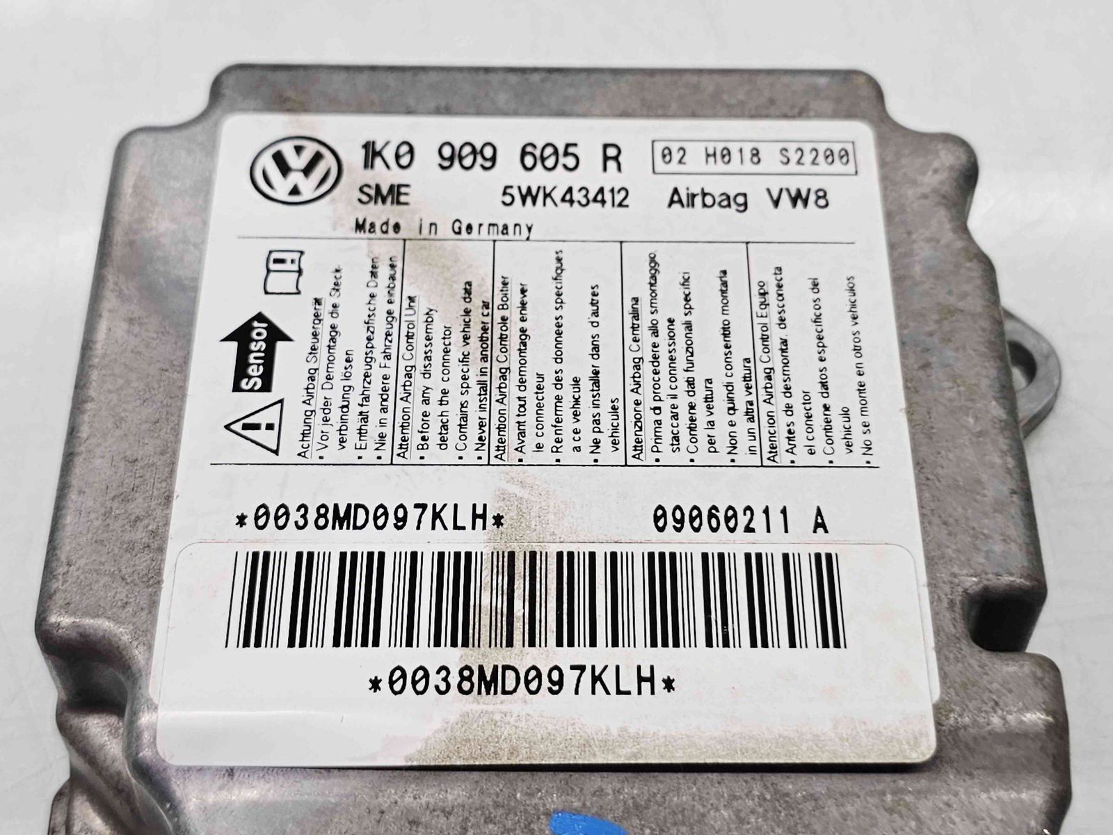Calculator airbag Volkswagen Jetta 3 (1K2) [Fabr 2005-2010] 1K0909605R 1.9 TDI BLS 77KW / 105CP - imagine 3