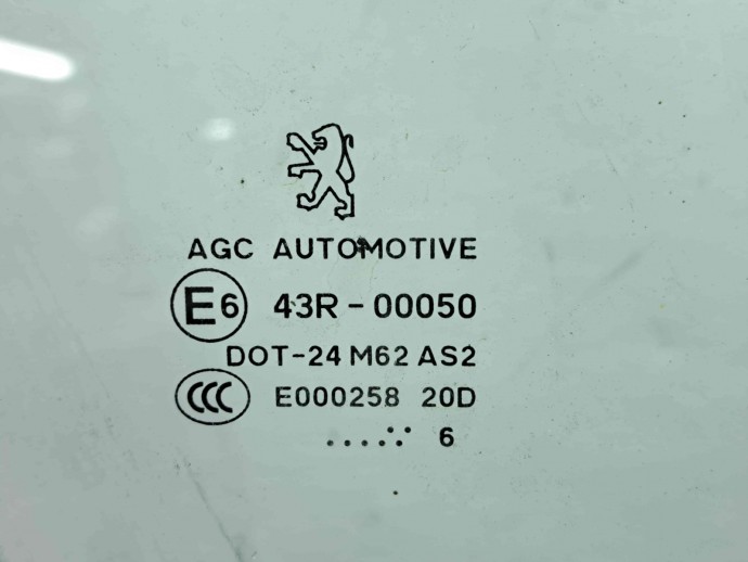 Geam usa dreapta fata Peugeot 307 CC (3B) [Fabr 2003-2009] OEM