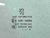 Geam usa dreapta fata Peugeot 307 CC (3B) [Fabr 2003-2009] OEM
