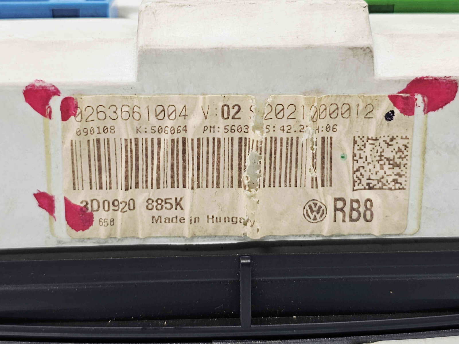 Ceas bord Volkswagen Phaeton (3D) [Fabr 2002-2016] 3D0920885K - imagine 5