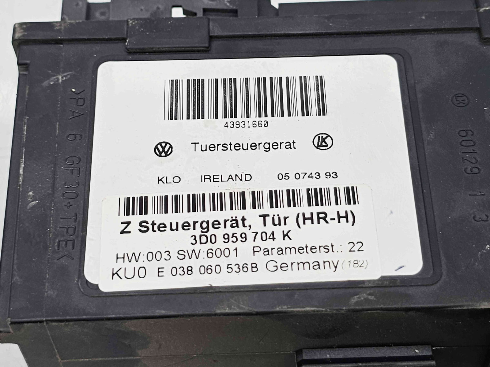 Motoras geam dreapta spate Volkswagen Phaeton (3D) [Fabr 2002-2016] 3D0959704K - imagine 4