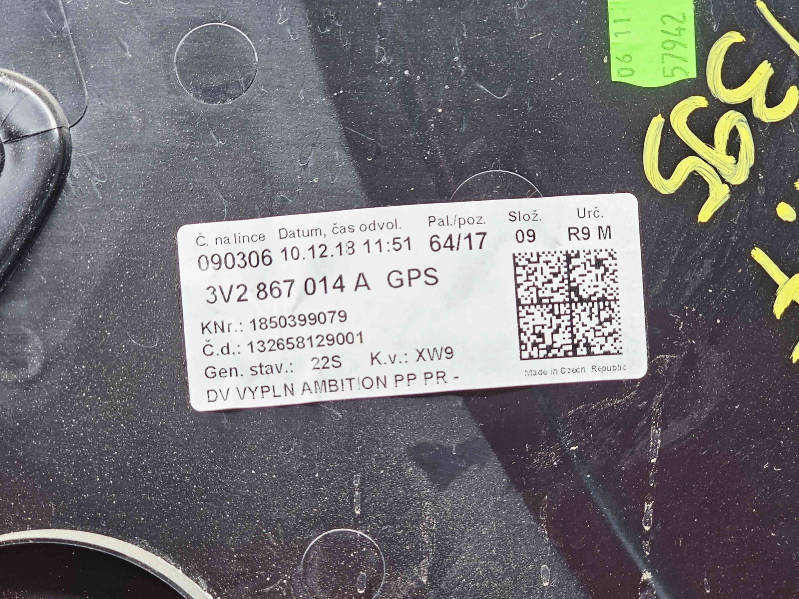 Tapiterie usa dreapta fata Skoda Superb III Combi (3V5) [Fabr 2015-2024] 3V2867014A - imagine 4