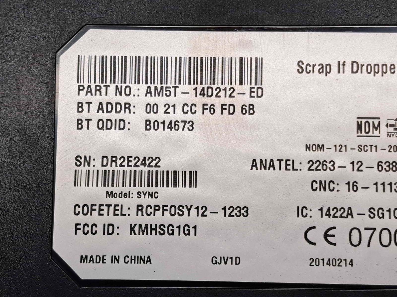 Modul bluetooth Ford Kuga II [Fabr 2012-prezent] AM5T-14D212-ED - imagine 4