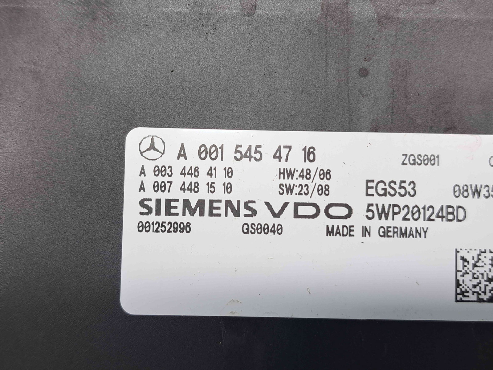 Calculator cutie viteze Mercedes Clasa C Coupe (CL203) [Fabr 2001-2011] A0015454716 2.2 CDI 646963 110KW / 150CP - imagine 4