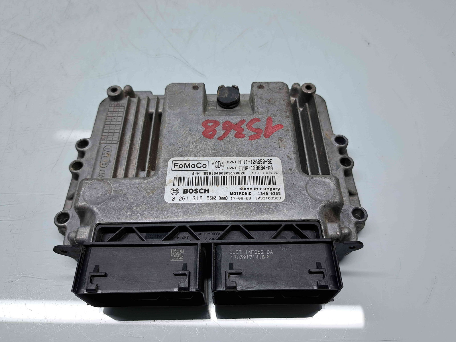 Calculator motor ECU Ford Tourneo Courier [Fabr 2014-2020] E1BA12B684AA 1.0 Benz M1DA 74KW / 100CP - imagine 1