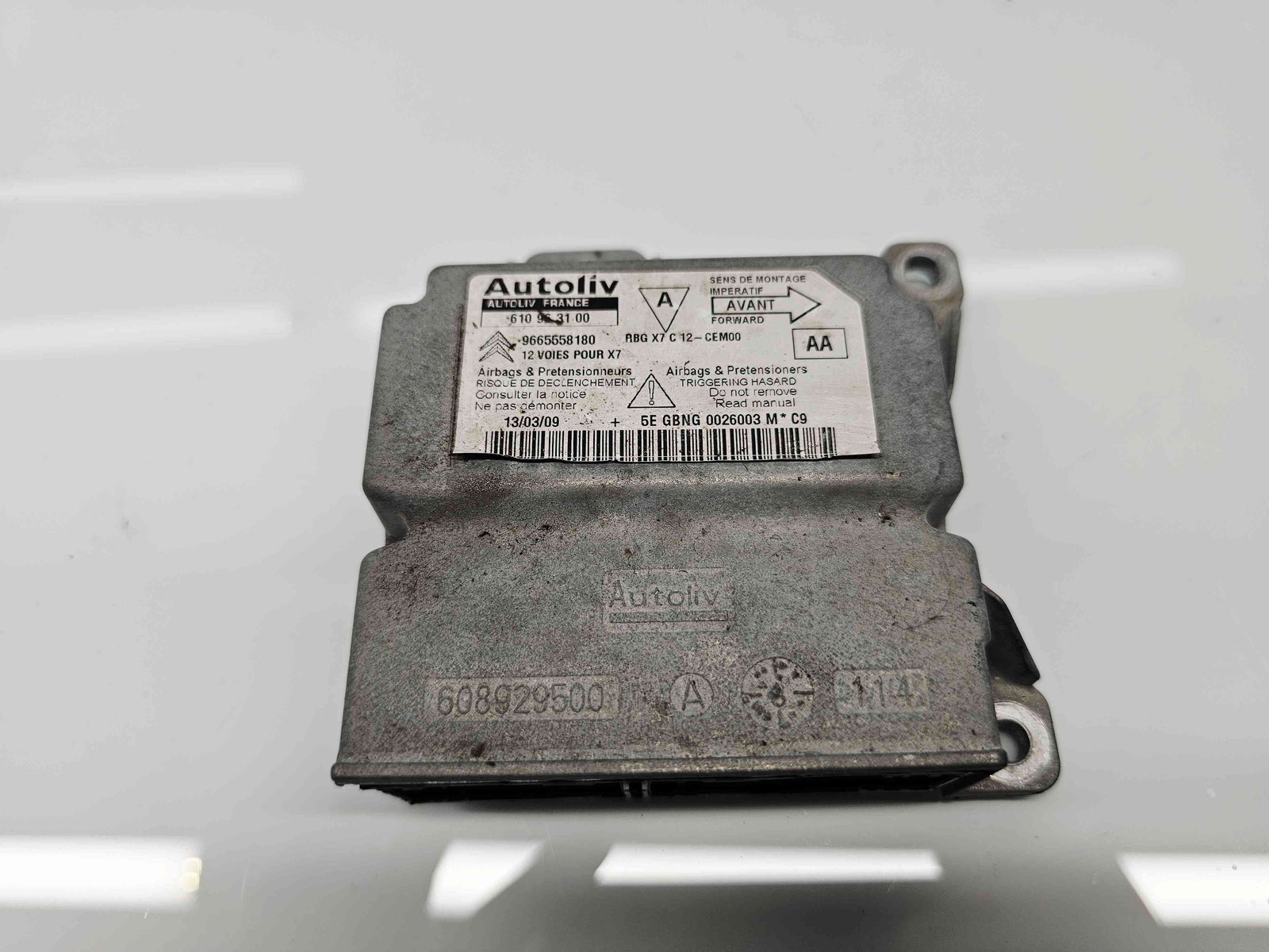 Calculator airbag Citroen C5 (III) [Fabr 2008-2017] 9665558180 2.0 RH01 103KW / 140CP - imagine 1