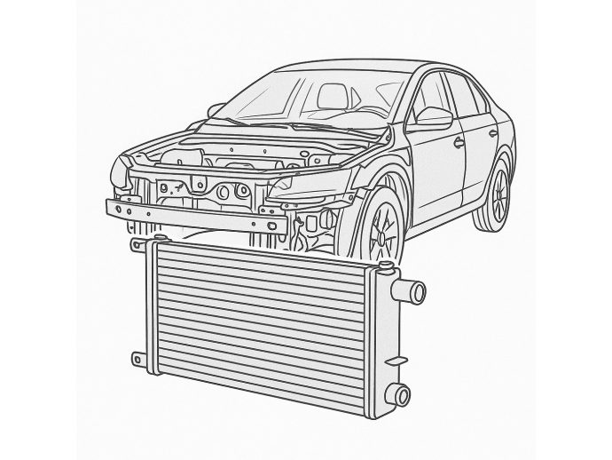 Radiator apa Skoda Fabia 2 (5J, 542) [Fabr 2007-2014] 6Q0121253R 1.2 Benz BBM 44KW / 60CP