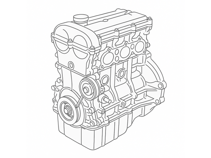 Motor complet ambielat  Volkswagen Polo (9N) [Fabr 2001-2008] BBM 1.2 Benz BBM 44KW / 60CP