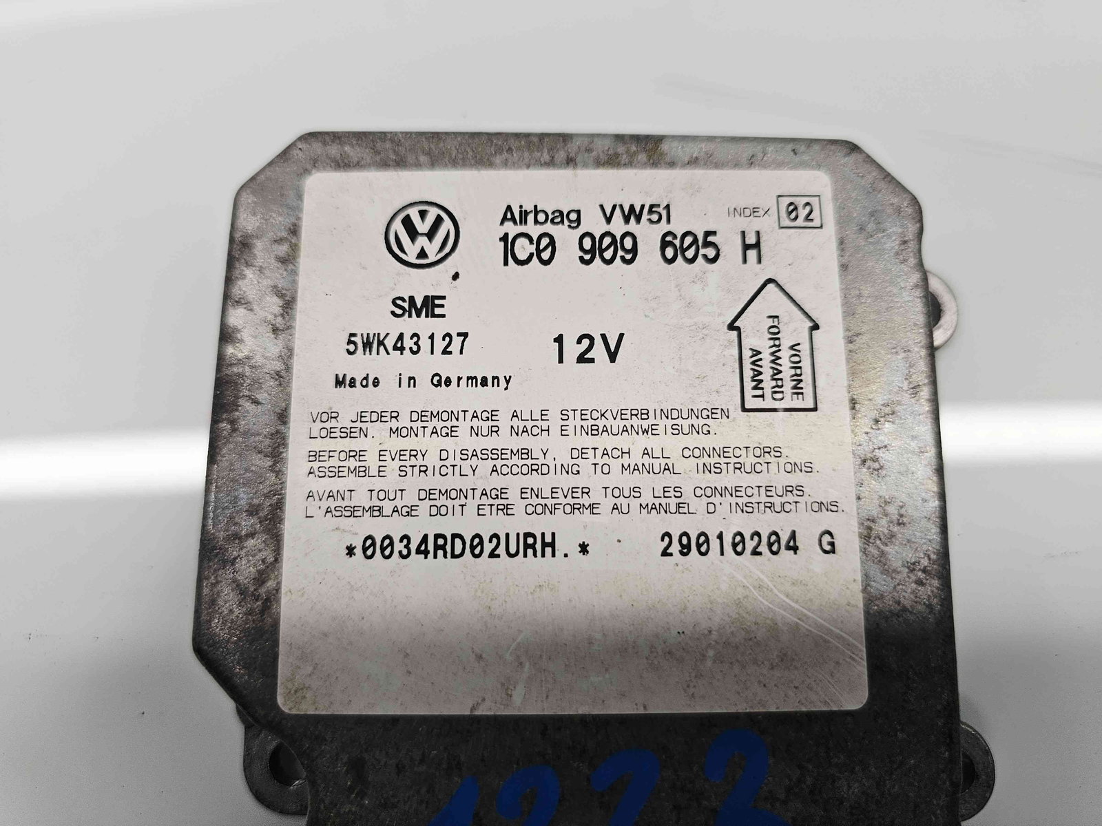Calculator airbag Skoda Fabia 1 Combi (6Y5) [Fabr 2000-2008] 1C0909605H 1.4 Benz AUA 55KW / 75CP - imagine 4