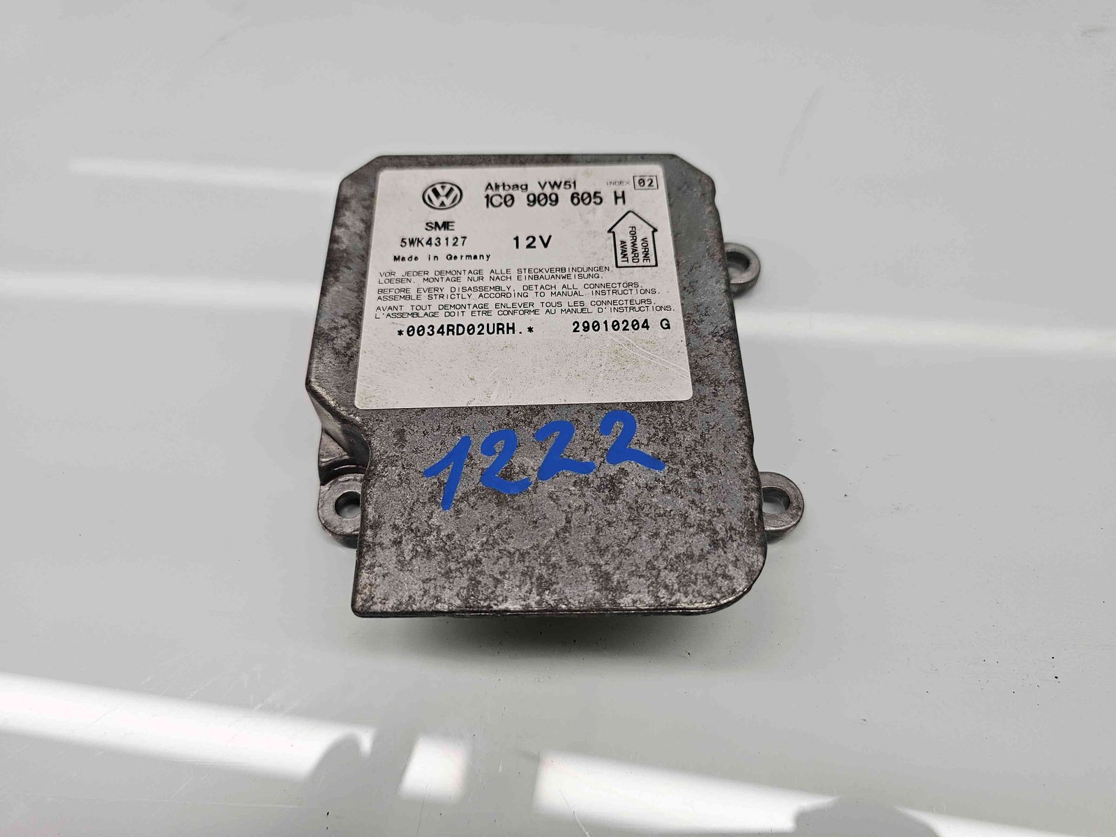 Calculator airbag Skoda Superb I (3U4) [Fabr 2001-2008] 1C0909605H 1.4 Benz AUA 55KW / 75CP - imagine 1