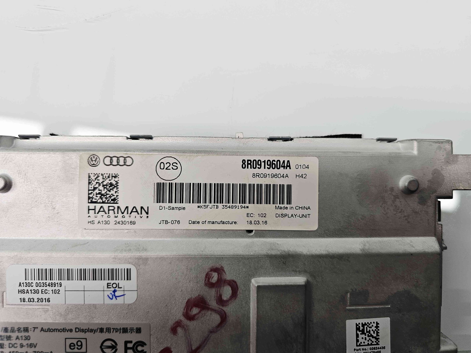 Display bord Audi A5 (8T3) [Fabr 2007-2015] 8R0919604A - imagine 5