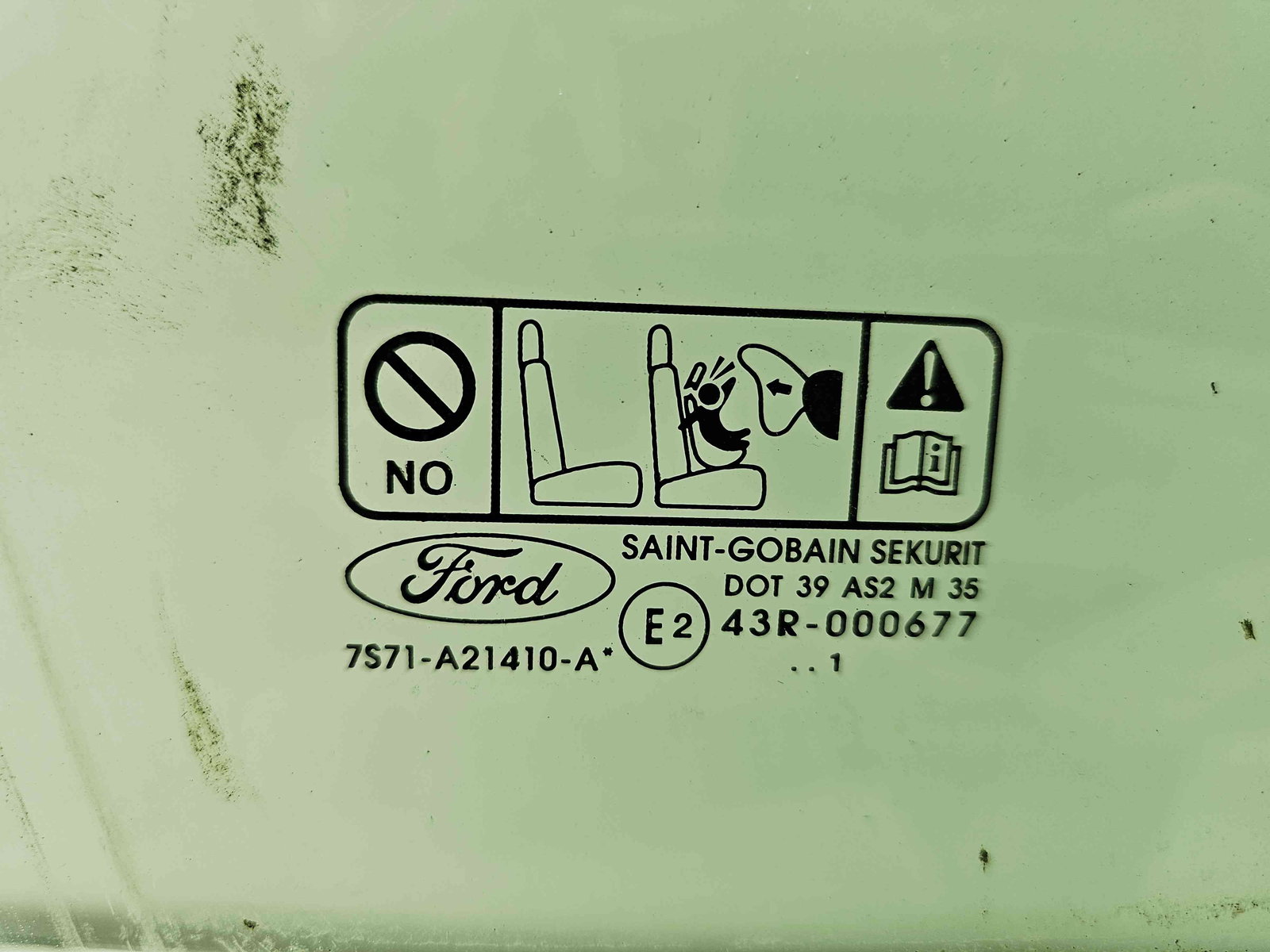 Geam usa dreapta fata Ford Mondeo 4 Sedan Facelift [Fabr 2007-2015] OEM - imagine 2