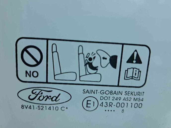 Geam usa dreapta fata Ford Kuga I [Fabr 2008-2012] OEM