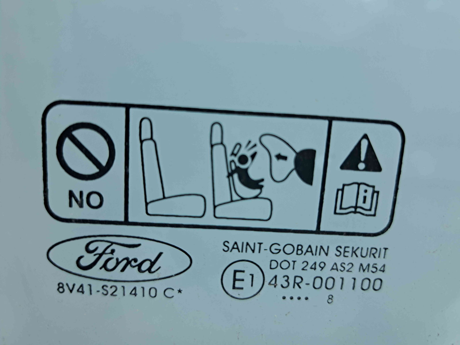 Geam usa dreapta fata Ford Kuga I [Fabr 2008-2012] OEM - imagine 2