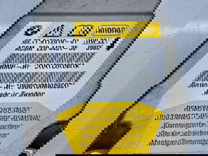 Calculator airbag Bmw 5 (E60) [Fabr 2004-2010] 9172019 2.0 N47D 130KW / 177CP