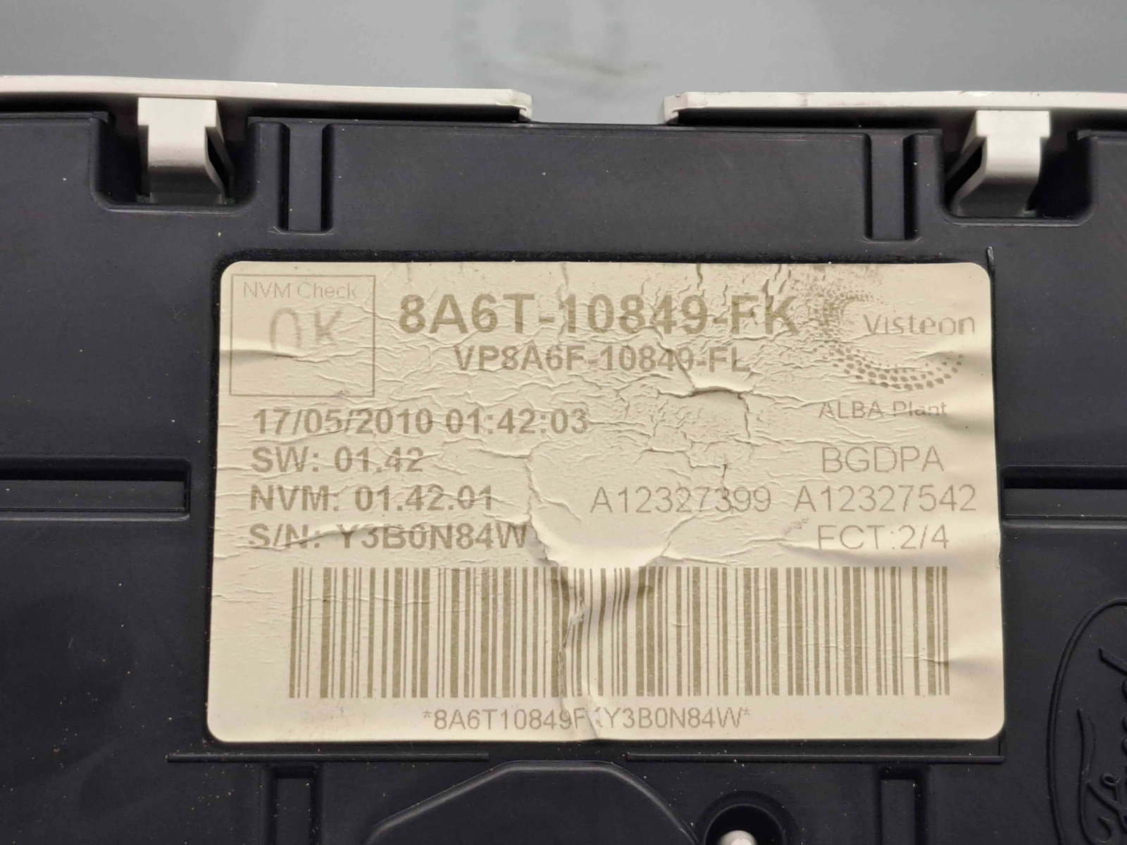 Ceas bord Ford Fiesta 6 [Fabr 2008-2019] 8A6T-10849-FK - imagine 4