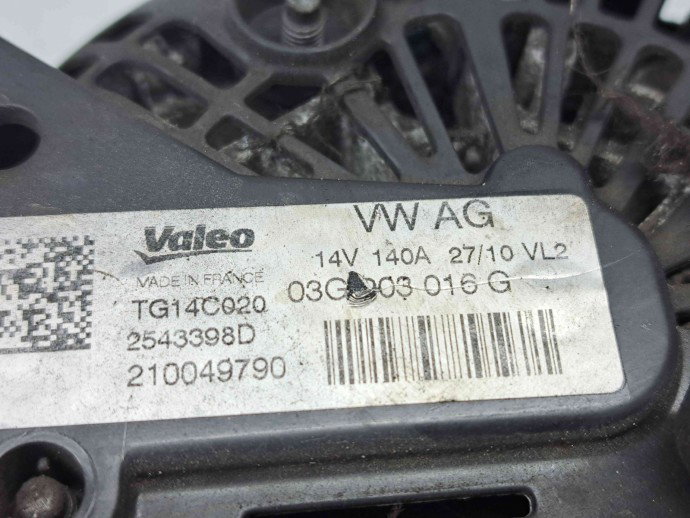 Alternator Audi Q5 (8RB) [Fabr 2008-2016] 03G903016G 2.0 TDI CAHA 125KW / 170CP  