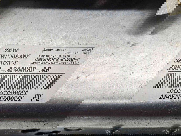  Airbag pasager Ford Fiesta 6 [Fabr 2008-2019] 8V51-A044H30-AB